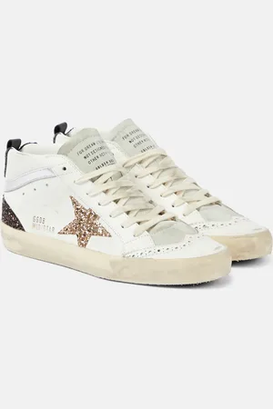 Golden Goose Mid Star glitter leather sneakers
