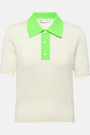 Tory Burch Pointelle cotton polo shirt