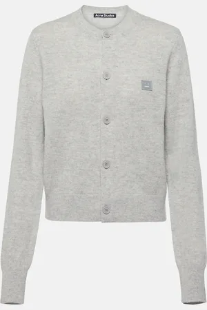 Acne Studios Face crewneck wool cardigan
