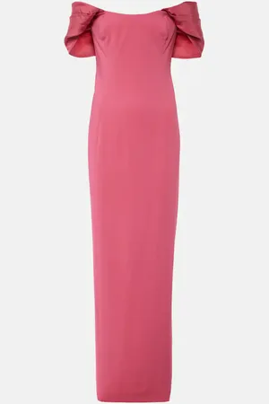 Oscar de la Renta Off-shoulder cady gown