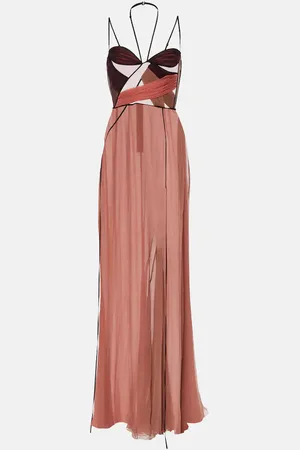 Nensi Dojaka Mae draped satin corset dress
