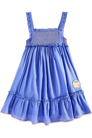 ZIMMERMANN Pop embroidered shirred cotton dress