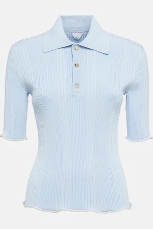 Bottega Veneta Ribbed-knit cotton polo shirt