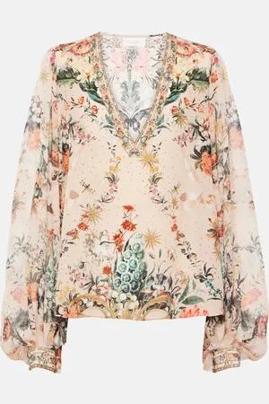 Camilla Floral silk blouse