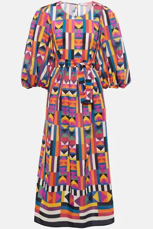 ERES Multiple printed cotton and silk midi dress
