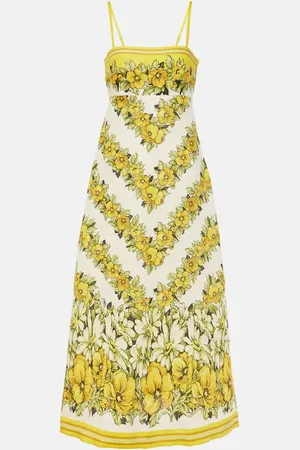 ALÉMAIS AlÃ©mais Gisela floral linen midi dress