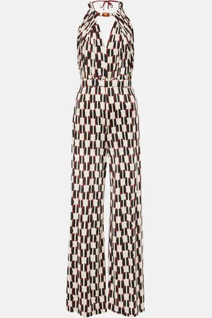 Diane von Furstenberg Tai printed halterneck jumpsuit