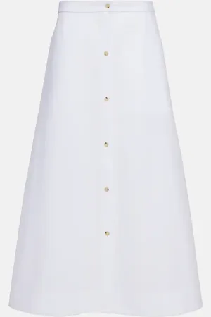 Totême High-rise cotton maxi skirt