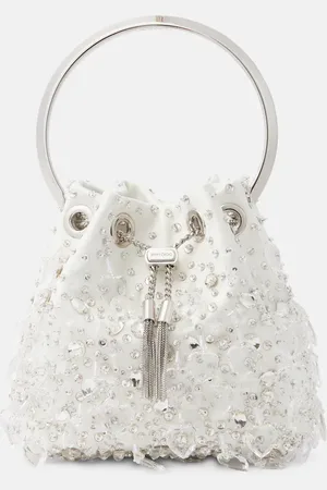 Jimmy Choo Bon Bon embellished satin tote bag
