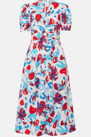 Diane von Furstenberg Heather floral cotton-blend midi dress