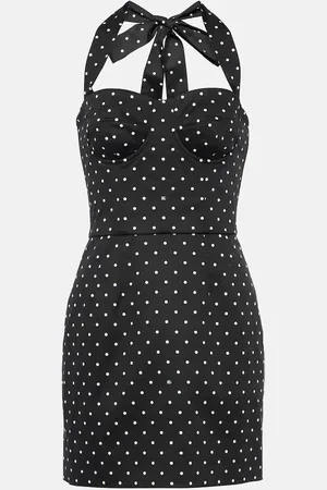 Dolce & Gabbana Polka-dot cotton-blend drill corset dress