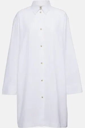 Totême Oversized cotton shirt dress