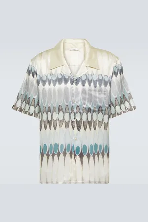 COMMAS Eclipse silk and cotton bowling shirt