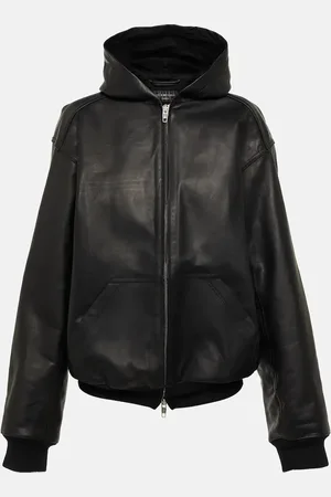 Balenciaga Hooded leather jacket
