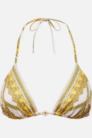 VERSACE Printed bikini top