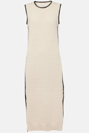 Varley Dwight knitted cotton midi dress