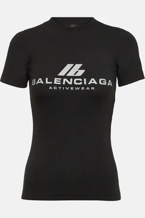Balenciaga Logo cotton-blend jersey T-shirt