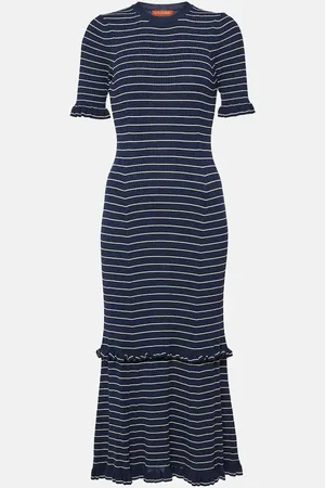 Altuzarra Delpini striped ruffled maxi dress