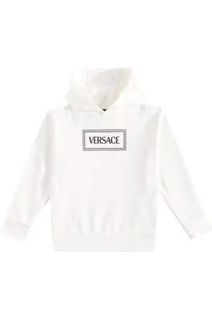 VERSACE 90s Vintage logo cotton jersey hoodie