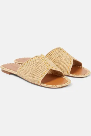Robert Clergerie Ineni raffia slides
