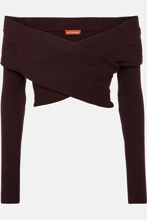 Altuzarra Virginie cropped off-shoulder sweater