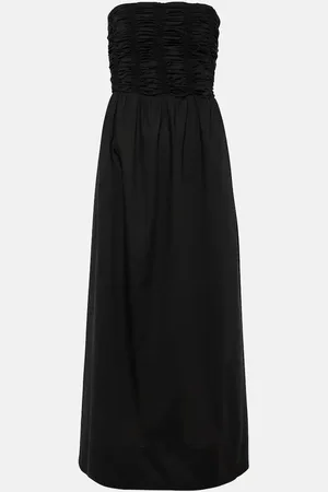 FAITHFULL THE BRAND Dominquez strapless cotton midi dress