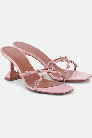Amina Muaddi 70 embellished satin sandals