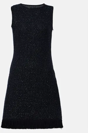 Oscar de la Renta Cotton-blend tweed minidress