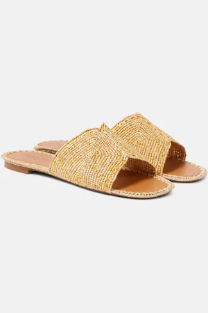 Robert Clergerie Ineni raffia slides