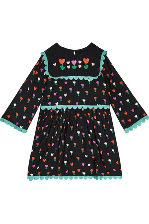 Stella McCartney Scallop-trimmed printed dress