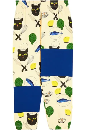 Mini Rodini Chef Cat cotton jersey sweatpants