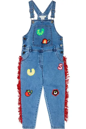 Stella McCartney Embroidered denim dungarees