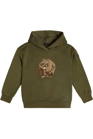 Il gufo Printed cotton jersey hoodie