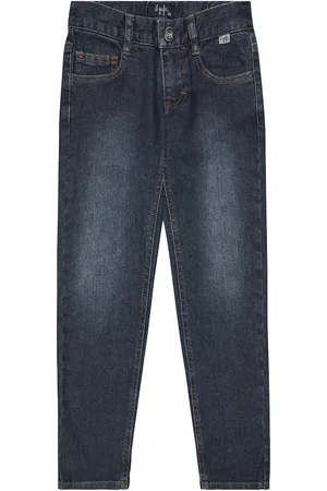 Il gufo Mid-rise cotton straight jeans