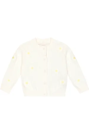 Stella McCartney Baby floral embroidered cotton cardigan