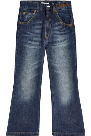 Chloé ChloÃ© Kids Embroidered straight-leg jeans