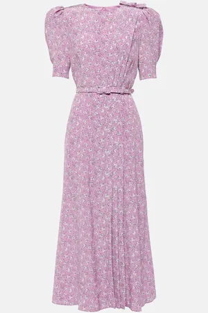 Alessandra Rich Printed silk midi dress