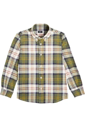 Il gufo Checked cotton flannel shirt