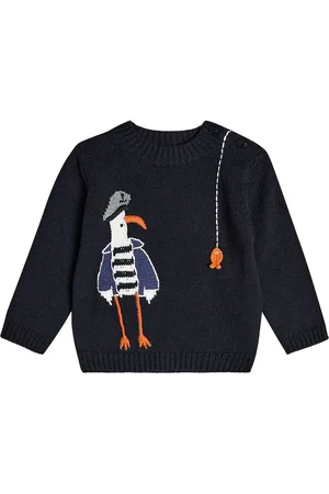 Il gufo Baby appliquÃ© cotton sweater