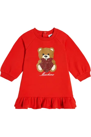 Moschino Baby Teddy Bear cotton-blend dress