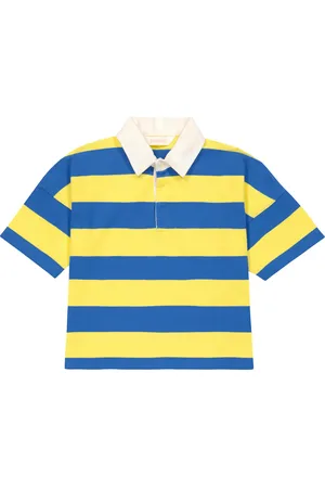 Palm Angels Striped cotton polo shirt