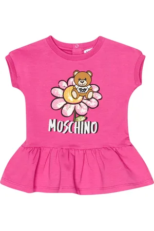 Moschino Baby printed cotton-blend jersey dress