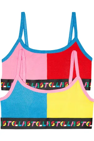 Stella McCartney Set of 2 cotton-blend jersey bralettes