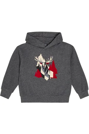 Il gufo Printed cotton jersey hoodie