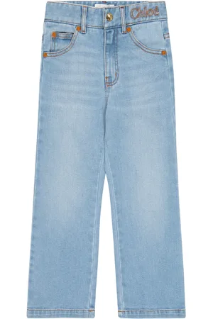 Chloé ChloÃ© Kids Embroidered straight-leg jeans