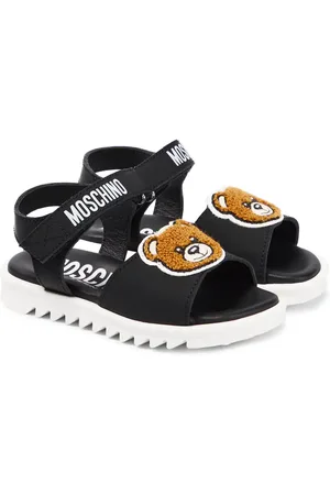 Moschino Logo leather sandals