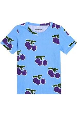 Mini Rodini Printed ribbed cotton T-shirt
