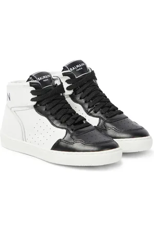 Balmain Leather high-top sneakers