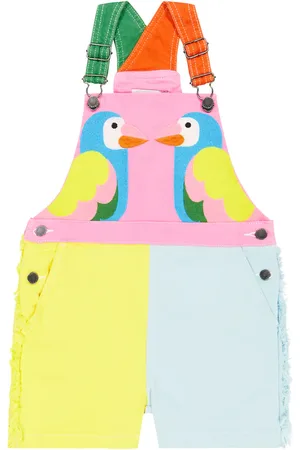 Stella McCartney Colorblocked denim overalls