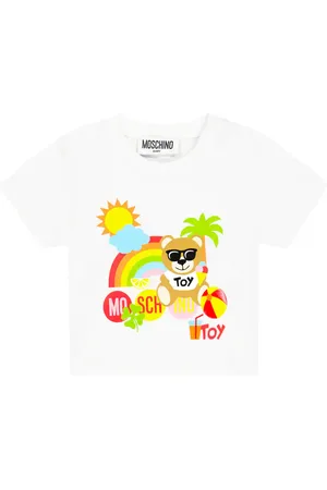 Moschino Baby printed cotton-blend jersey T-shirt